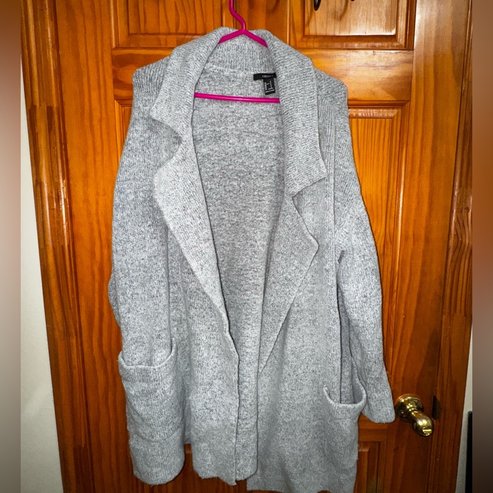 Forever 21 Soft Gray Women's Cardigan